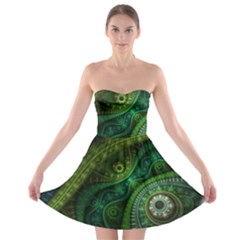 Abstract Pattern Design Art Fabric Decoration Strapless Bra Top Dress by danenraven