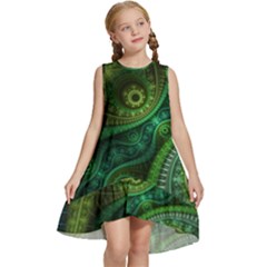 Abstract Pattern Design Art Fabric Decoration Kids  Frill Swing Dress by danenraven