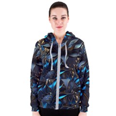 Flower Metal Flowers Sculpture Women s Zipper Hoodie by Ravend