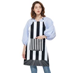 Illustration Stripes Geometric Pattern Pocket Apron by Uceng