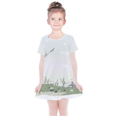 Abstract Kids  Simple Cotton Dress by artworkshop