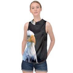 Bird High Neck Satin Top by artworkshop