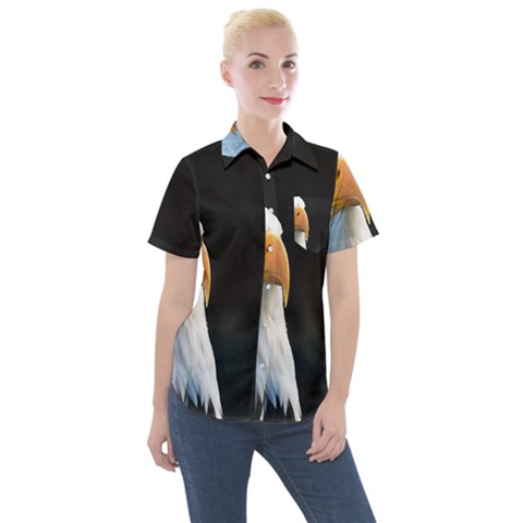 Bird Women s Short Sleeve Pocket Shirt by artworkshop