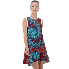 Fractal Pattern Background Frill Swing Dress by Uceng