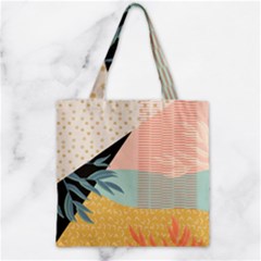 Leaves Pattern Design Colorful Zipper Grocery Tote Bag by Uceng