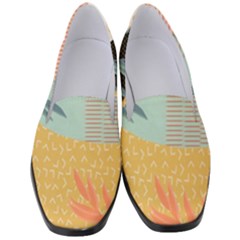 Leaves Pattern Design Colorful Women s Classic Loafer Heels by Uceng