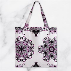 Frame Border Picture Frame Zipper Grocery Tote Bag by Uceng