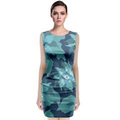 Graphic Design Wallpaper Abstract Sleeveless Velvet Midi Dress by Ravend