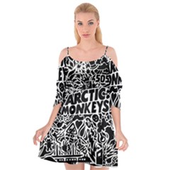 Arctic Monkeys Digital Wallpaper Pattern No People Creativity Cutout Spaghetti Strap Chiffon Dress by Sudhe