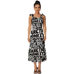 Arctic Monkeys Digital Wallpaper Pattern No People Creativity Tie-strap Tiered Midi Chiffon Dress by Sudhe