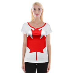 Canada Flag Canadian Flag View Cap Sleeve Top by Ravend