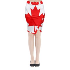 Canada Flag Canadian Flag View Midi Wrap Pencil Skirt by Ravend