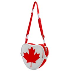 Canada Flag Canadian Flag View Heart Shoulder Bag by Ravend