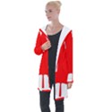 Canada Flag Canadian Flag View Longline Hooded Cardigan View1