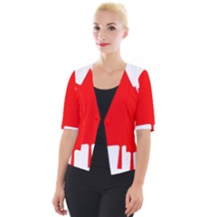 Canada Flag Canadian Flag View Cropped Button Cardigan by Ravend