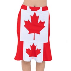 Canada Flag Canadian Flag View Short Mermaid Skirt by Ravend