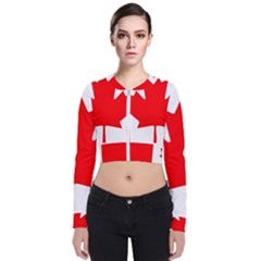 Canada Flag Canadian Flag View Long Sleeve Zip Up Bomber Jacket by Ravend