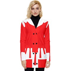 Canada Flag Canadian Flag View Button Up Hooded Coat  by Ravend