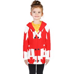 Canada Flag Canadian Flag View Kids  Double Breasted Button Coat by Ravend