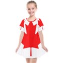 Canada Flag Canadian Flag View Kids  Smock Dress View1