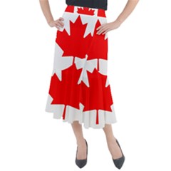 Canada Flag Canadian Flag View Midi Mermaid Skirt by Ravend