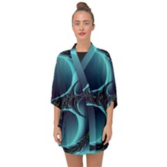 Fractal Abstract Art Artwork Design Wallpaper Half Sleeve Chiffon Kimono by Ravend