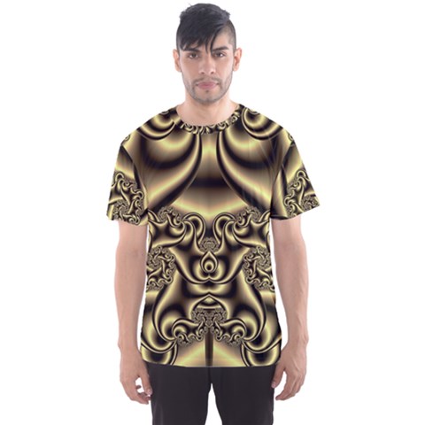 Background Fractal Sample Fantasy Texture Design Men s Sport Mesh Tee by Ravend