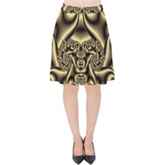 Background Fractal Sample Fantasy Texture Design Velvet High Waist Skirt by Ravend