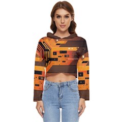 Technology Design Tech Computer Future Business Women s Lightweight Cropped Hoodie by Ravend