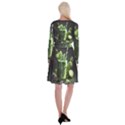 Ai Generated Drink Spinach Smooth Apple Ginger Long Sleeve Velvet Front Wrap Dress View2