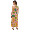 Fruits Tropical Pattern Design Art V-Neck Chiffon Maxi Dress View2