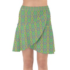 Geometry Wrap Front Skirt by Sparkle