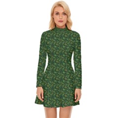 I Sail My Woods Long Sleeve Velour Longline Dress by Sparkle