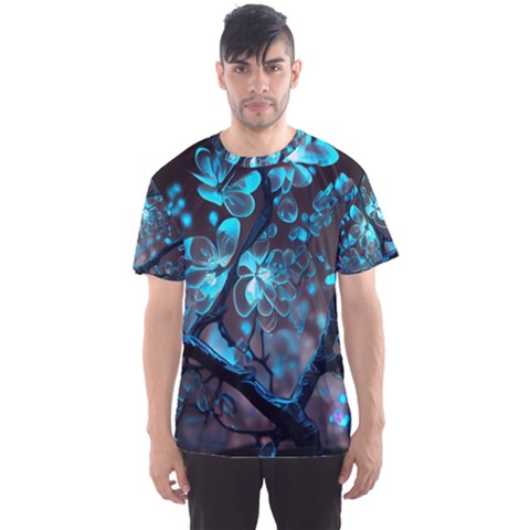 Art Ai Generated Cherry Blossom Blossoms Men s Sport Mesh Tee by Ravend