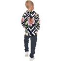 Black Chevron Peach Lilies Kids  Hooded Pullover View2