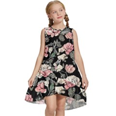 Choice Watercolor Flowers Kids  Frill Swing Dress by GardenOfOphir