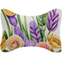 Classy watercolor flowers Seat Head Rest Cushion View1