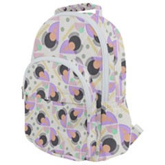 Pattern Pastel Drawing Art Rounded Multi Pocket Backpack by Ravend