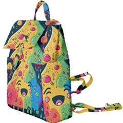 Rainbows Drip Dripping Paint Happy Buckle Everyday Backpack by Ravend