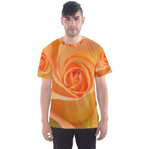 Flower Plant Rose Nature Garden Orange Macro Men s Sport Mesh Tee by Ravend