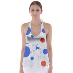 Computer Network Technology Digital Science Fiction Babydoll Tankini Top by Ravend