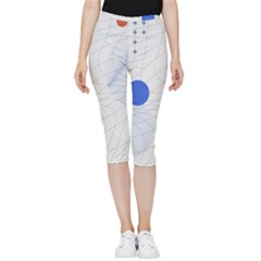 Computer Network Technology Digital Science Fiction Inside Out Lightweight Velour Capri Leggings  by Ravend