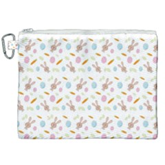 Easter Bunny Pattern Hare Easter Bunny Easter Egg Canvas Cosmetic Bag (xxl) by Ravend