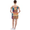 Ai Generated Waves Ocean Sea Tsunami Nautical Art Nature Ruffle Cut Out Chiffon Playsuit View2