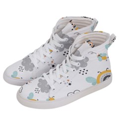 Art Pattern Design Wallpaper Background Print Women s Hi-top Skate Sneakers by Ravend