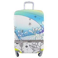 Rainbow Fun Cute Minimal Doodle Drawing Arts Luggage Cover (medium) by Ravend