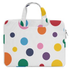 Polka Dot Macbook Pro 13  Double Pocket Laptop Bag by 8989