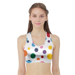 Polka Dot Sports Bra With Border by 8989