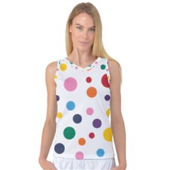 Polka Dot Women s Basketball Tank Top by 8989