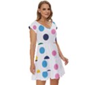 Polka Dot Short Sleeve Tiered Mini Dress View3